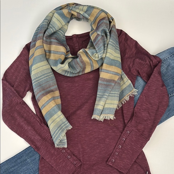 Toad&Co Copper Toned Striped Scarf - NWOT - Picture 3 of 5